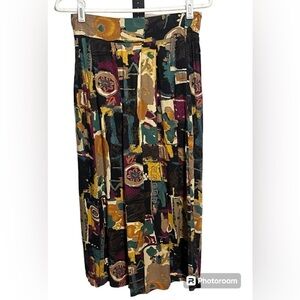 Michael K Vintage Rayon Capris Sz Med